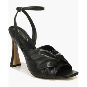 Sam Edelman Lavendar Twisted Strap Leather Sandals – Black Square Toe Size 8.5